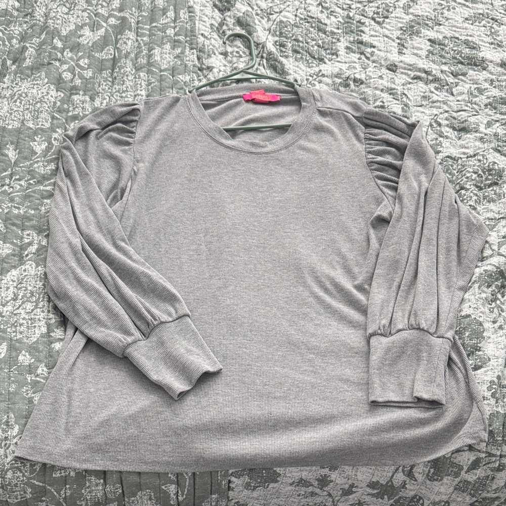 Puffy Sleeve Catherine Gray Women's Top